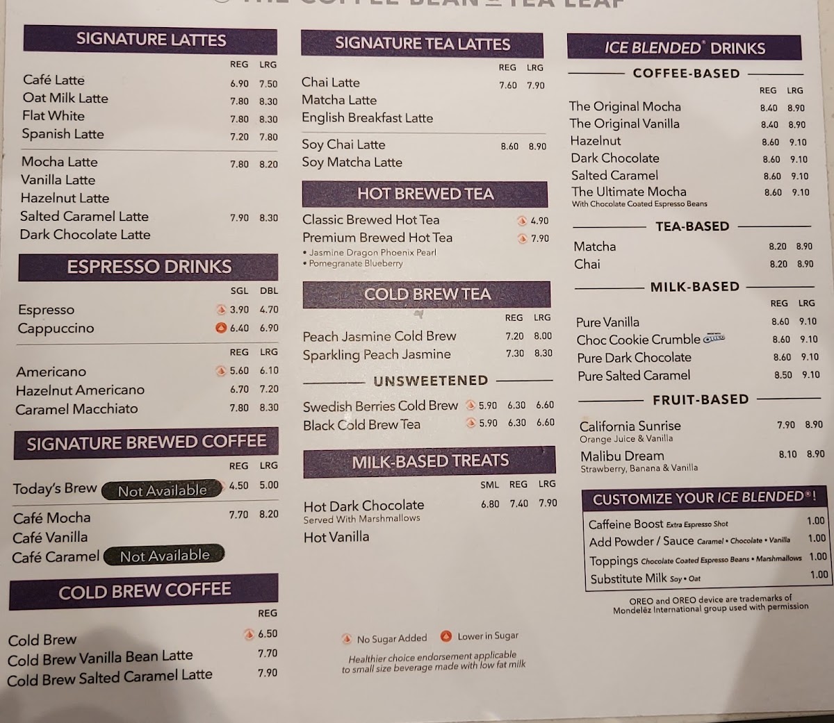 Menu The Coffee Bean & Tea Leaf-2